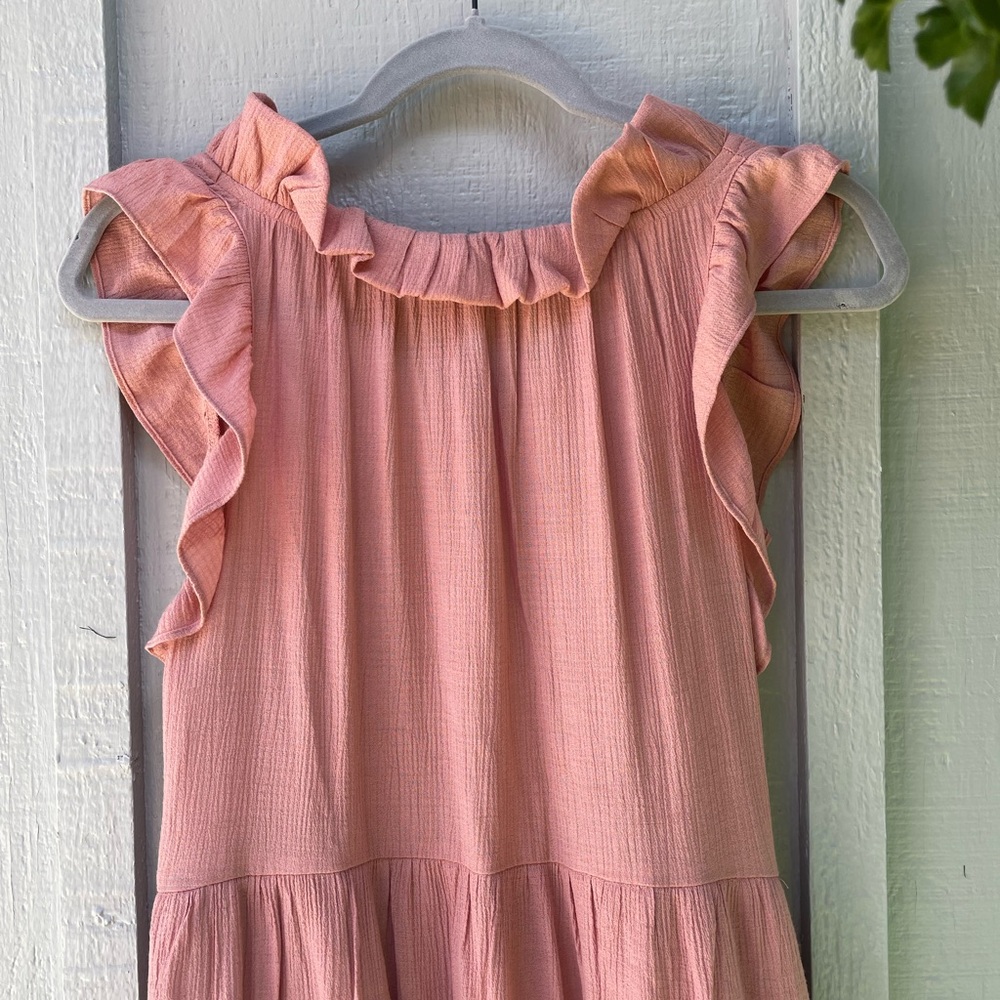 Pink Ruffled Mini Dress - Picture 2 of 4